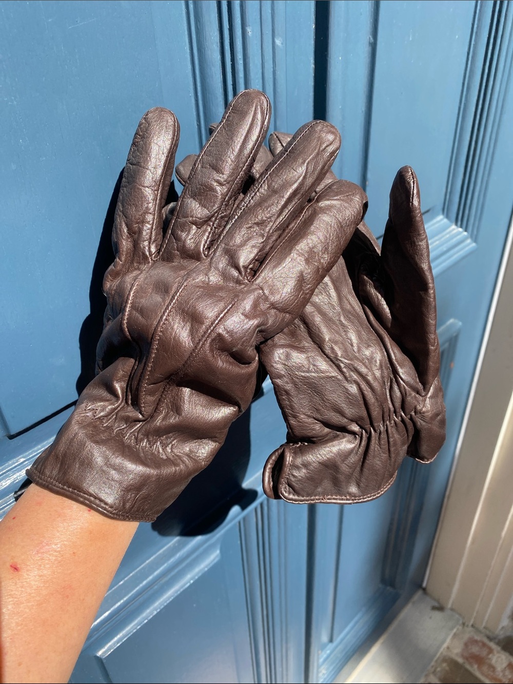 Auclair Mens Brown Leather Gloves Suze XL